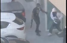 Scene from last week's robbery in Road Town.